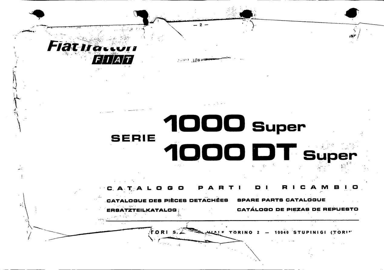Someca Fiat Trattori 1000 1000Dt Parts Manual