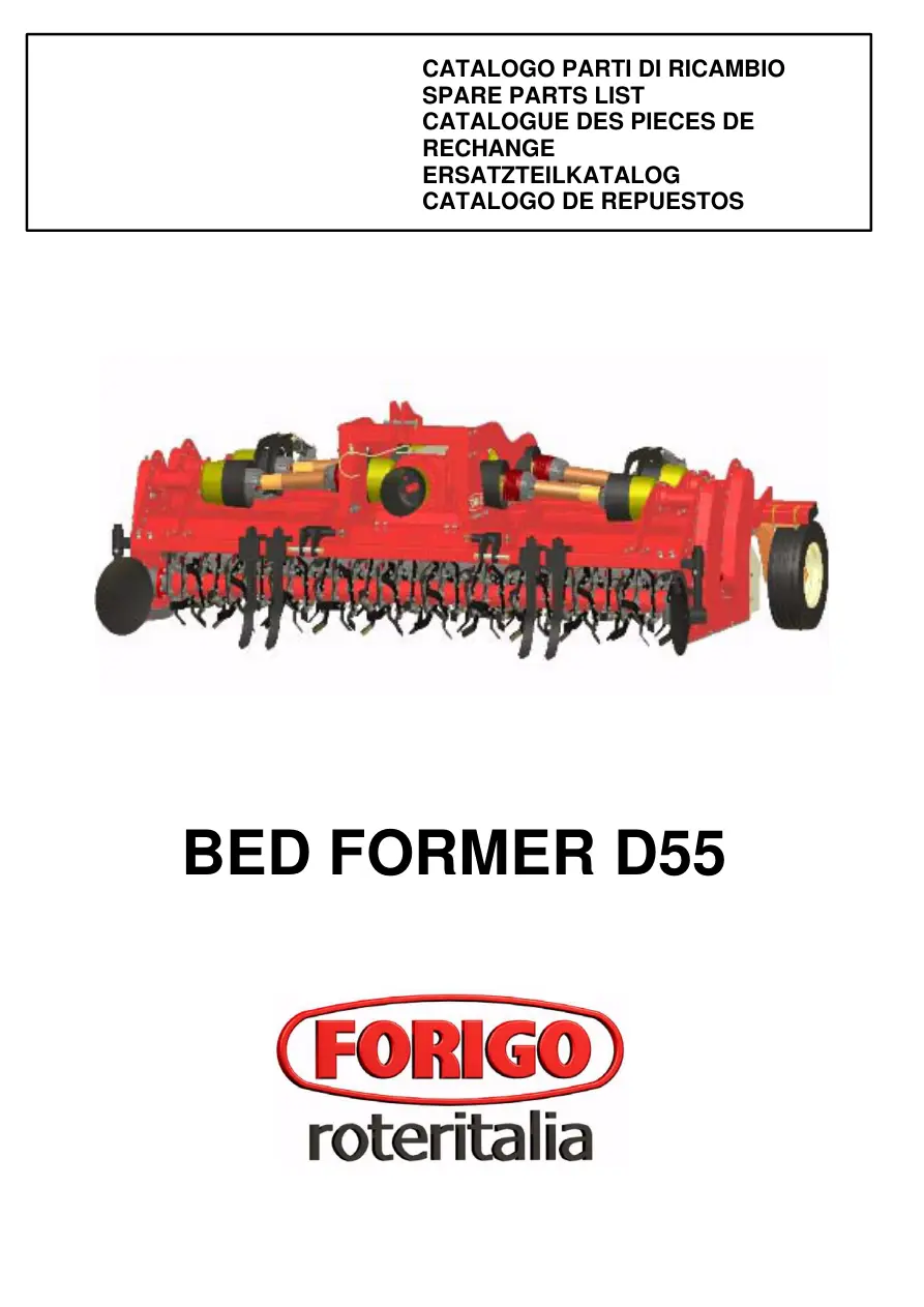 Forigo D55 Parts Manual