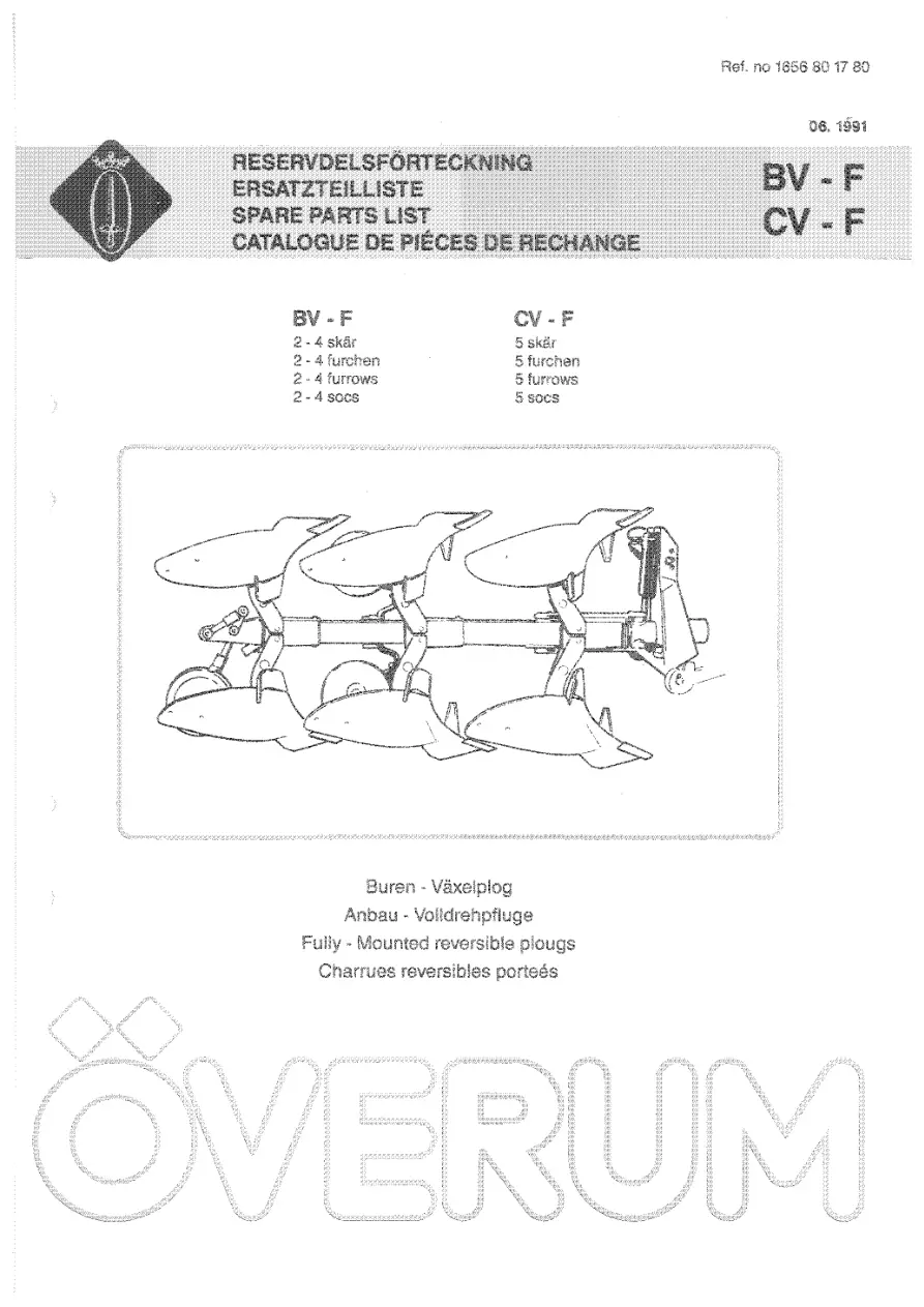 Overum 2 4 1991 Parts Manual