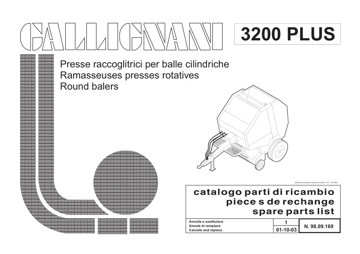 Gallignani 3200 Parts Manual