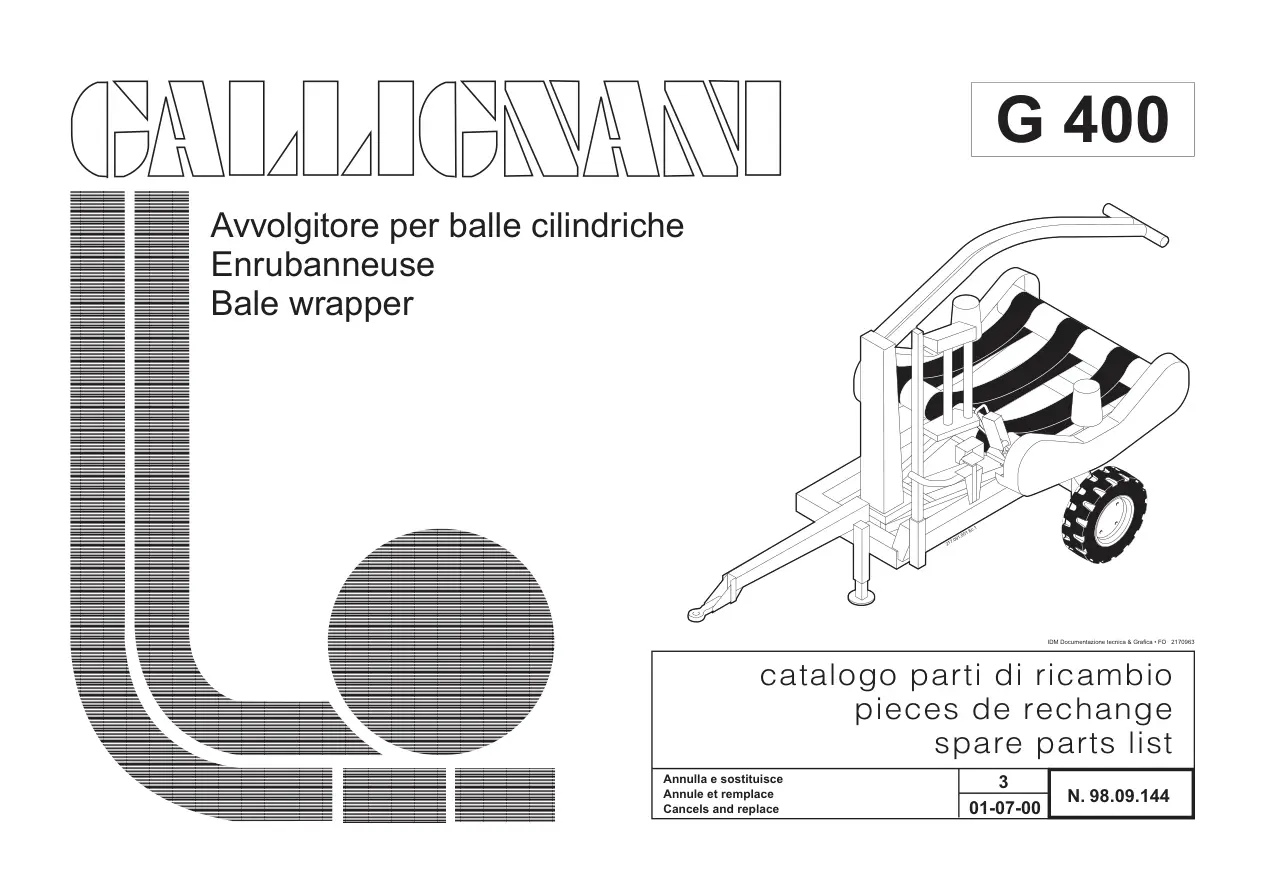 Gallignani G400 Parts Manual