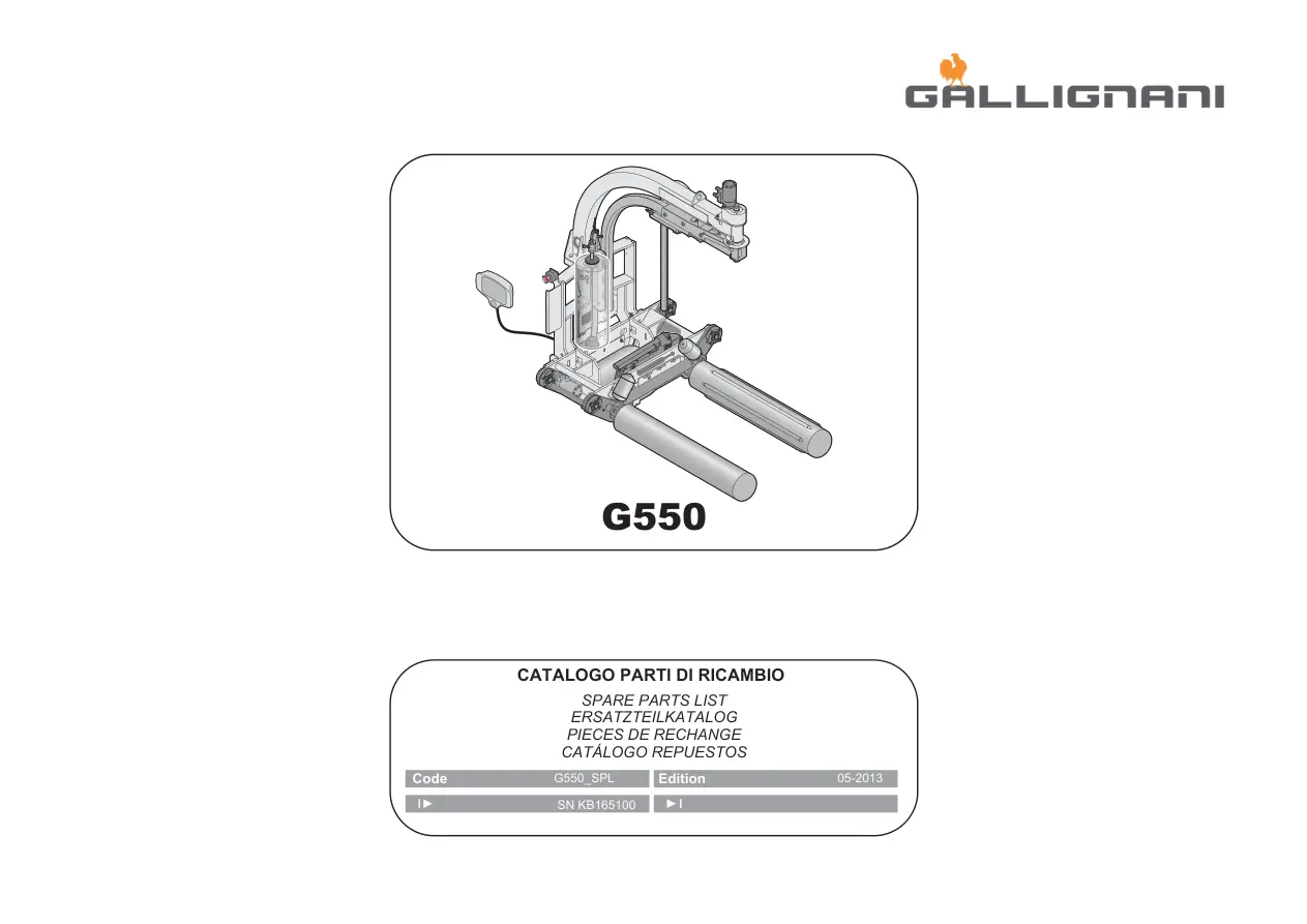Gallignani G550 2013 Parts Manual
