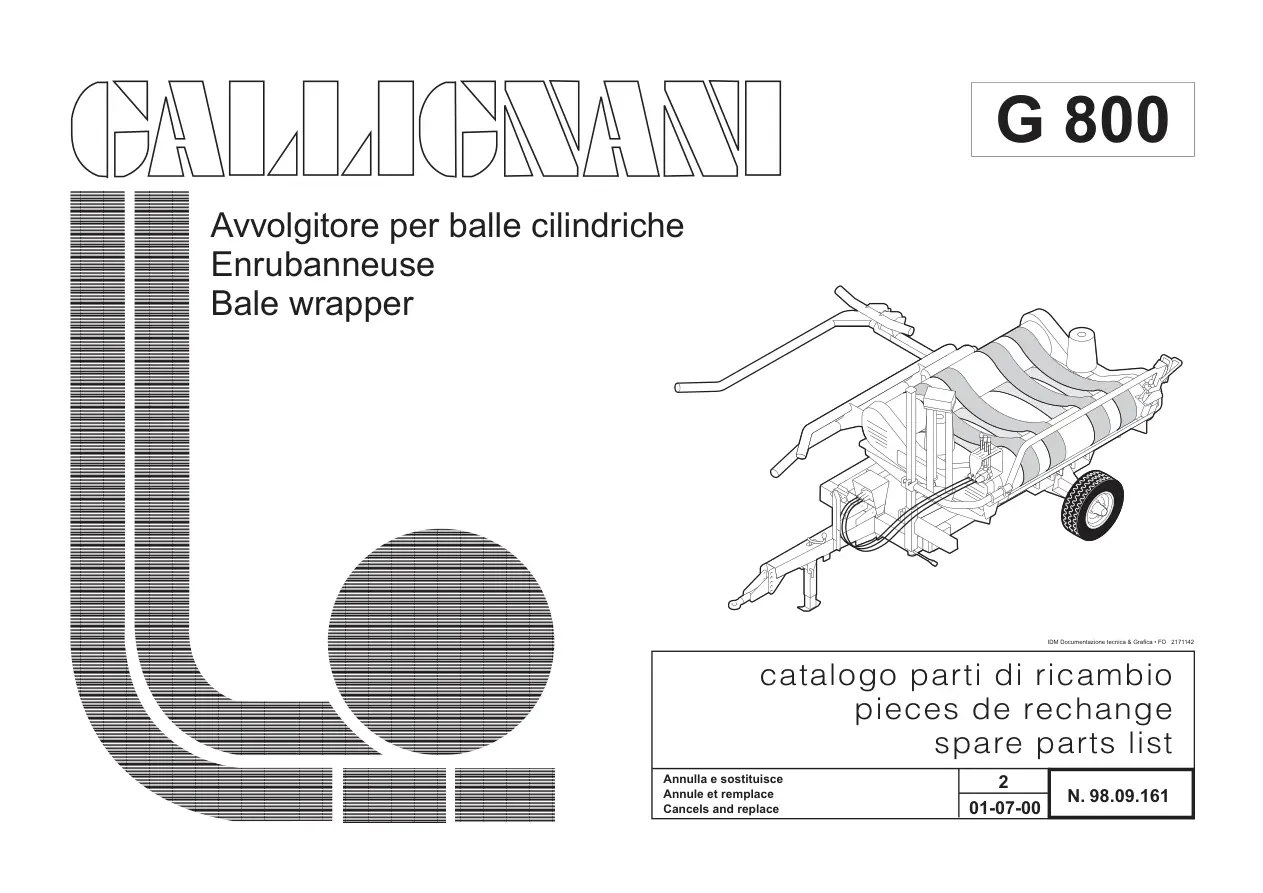 Gallignani G800 Parts Manual