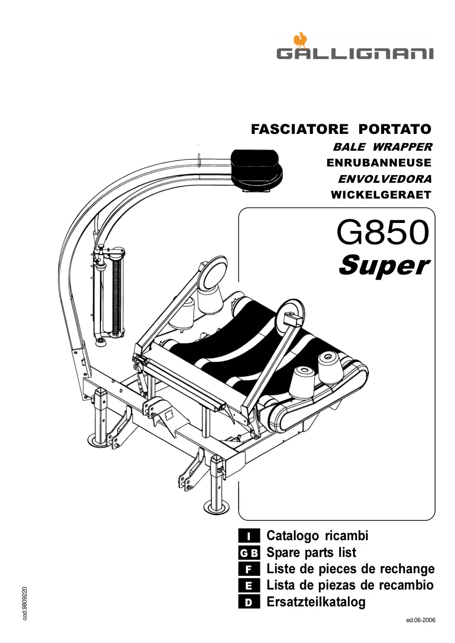 Gallignani G850 Parts Manual