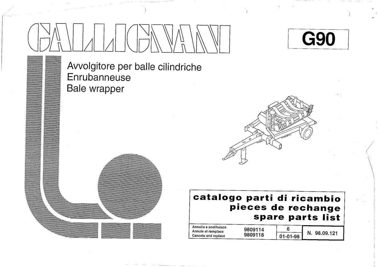 Gallignani G90 Parts Manual