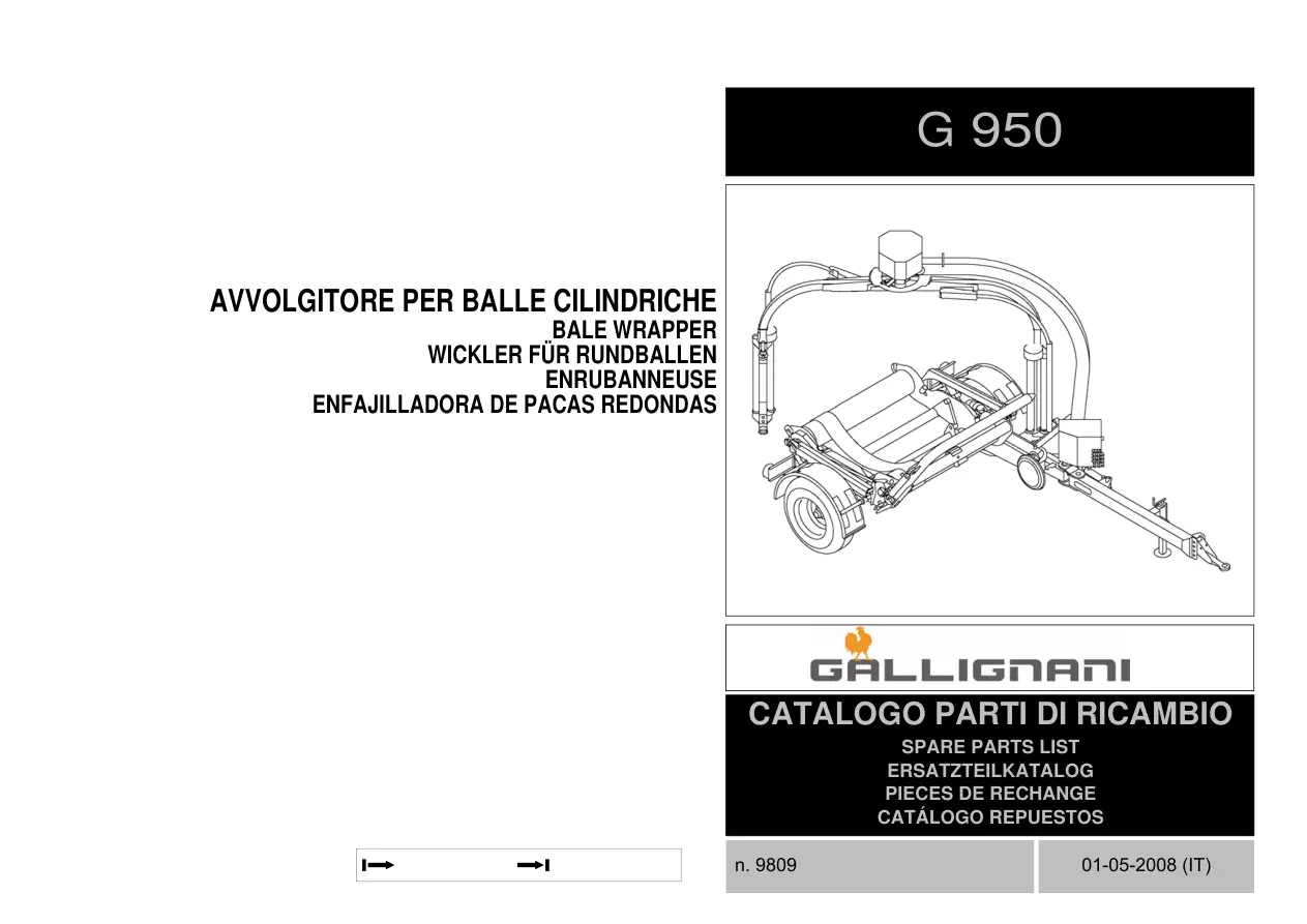 Gallignani G950 Parts Manual