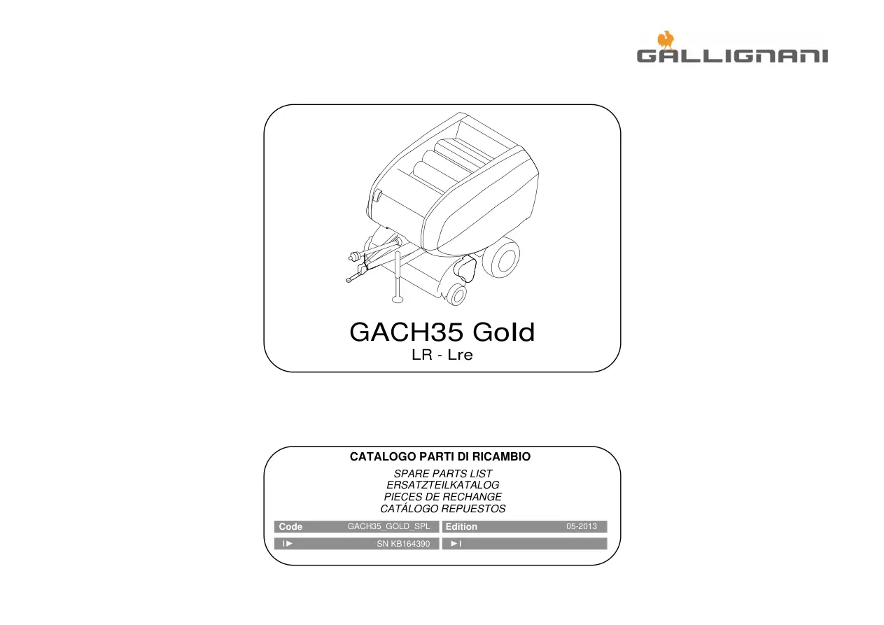 Gallignani Gach35 Parts Manual