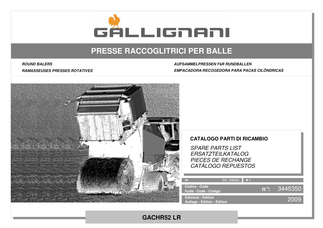 Gallignani Gachr52 Parts Manual