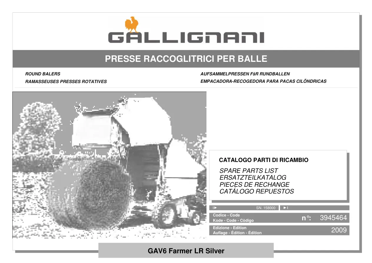 Gallignani Gav6 Lr Silver Parts Manual