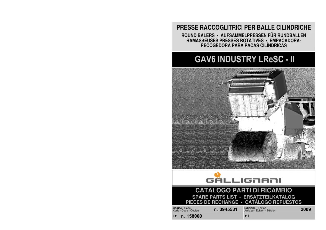 Gallignani Gav6 Lre Sc Parts Manual