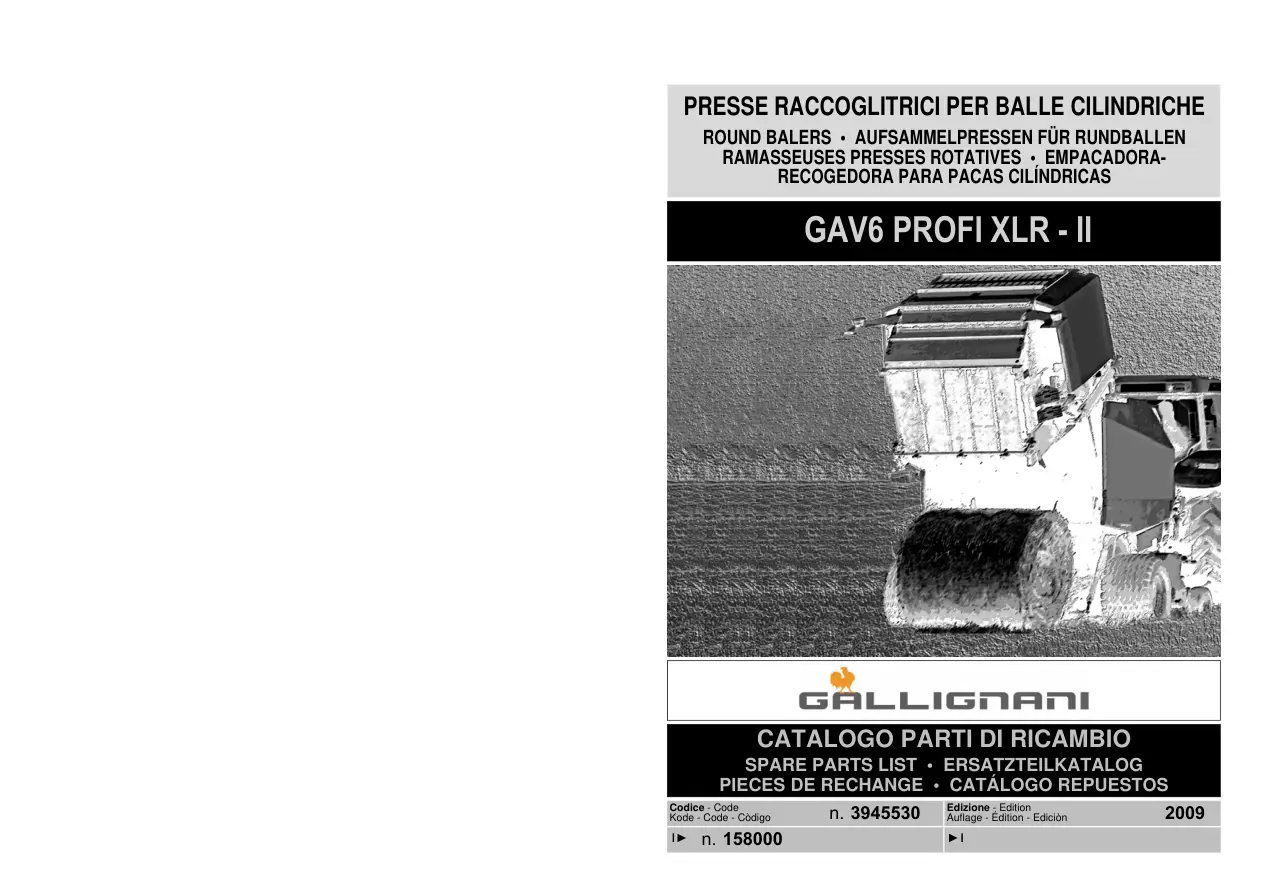 Gallignani Gav6 Profi Xlr Parts Manual