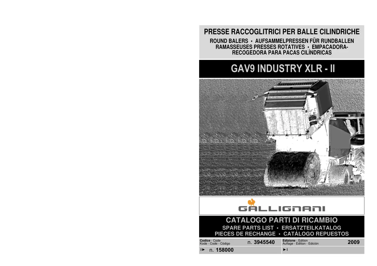 Gallignani Gav9 Xlr Parts Manual