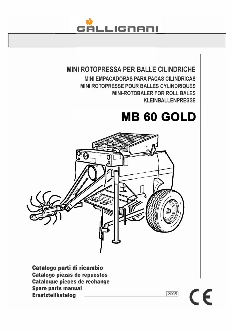 Gallignani Mb60 Gold Parts Manual