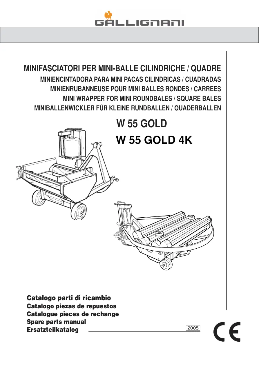Gallignani W55 Gold Parts Manual