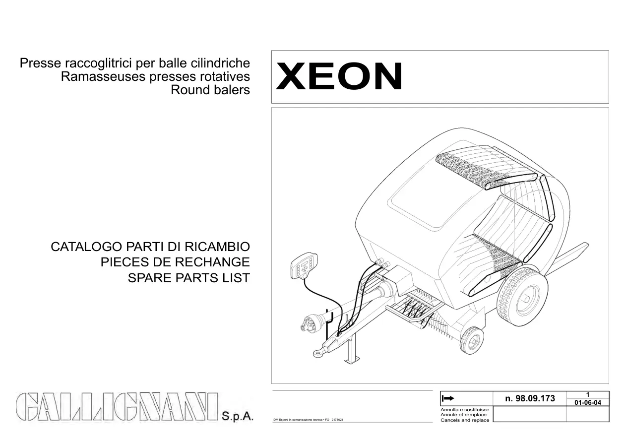 Gallignani Xeon Parts Manual