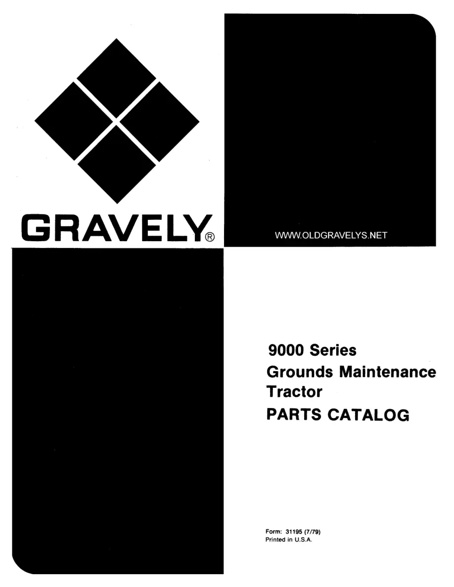 Gravely 9000 Parts Manual