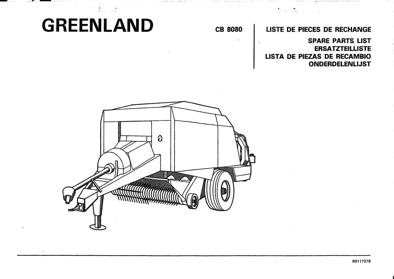 Greenland Cb8080 Parts Manual