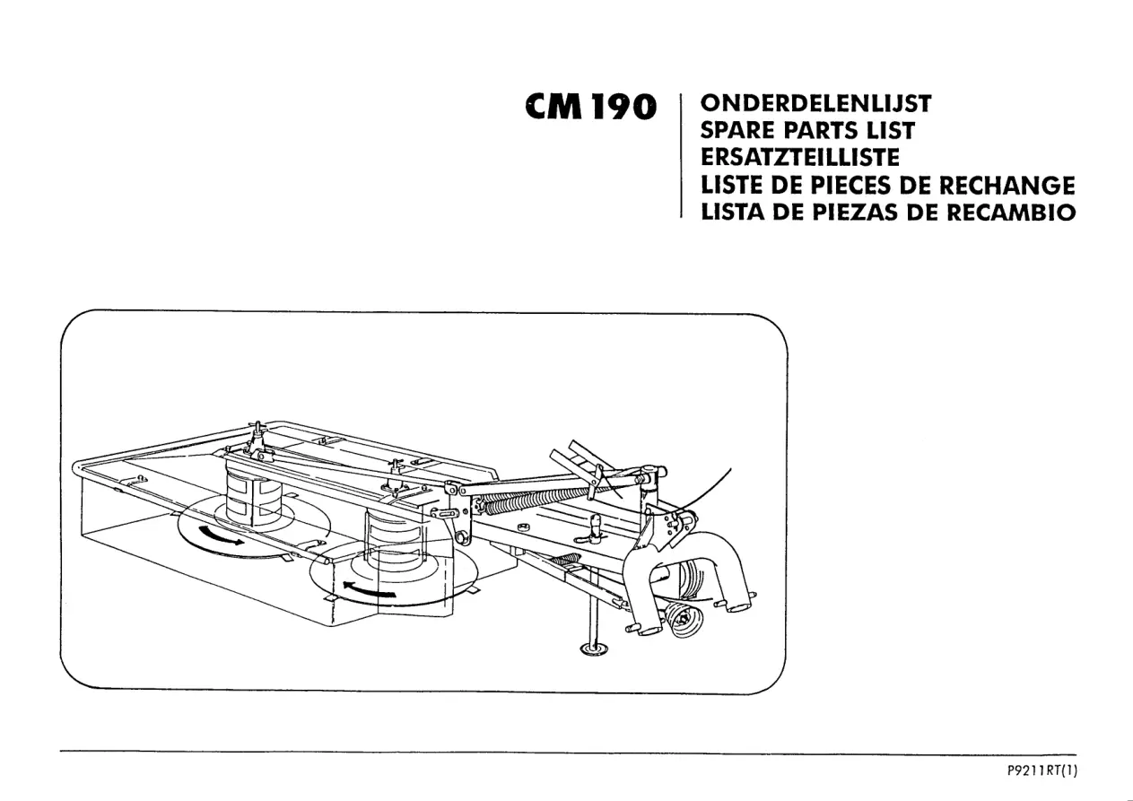 Greenland Cm190 Mower Parts Manual