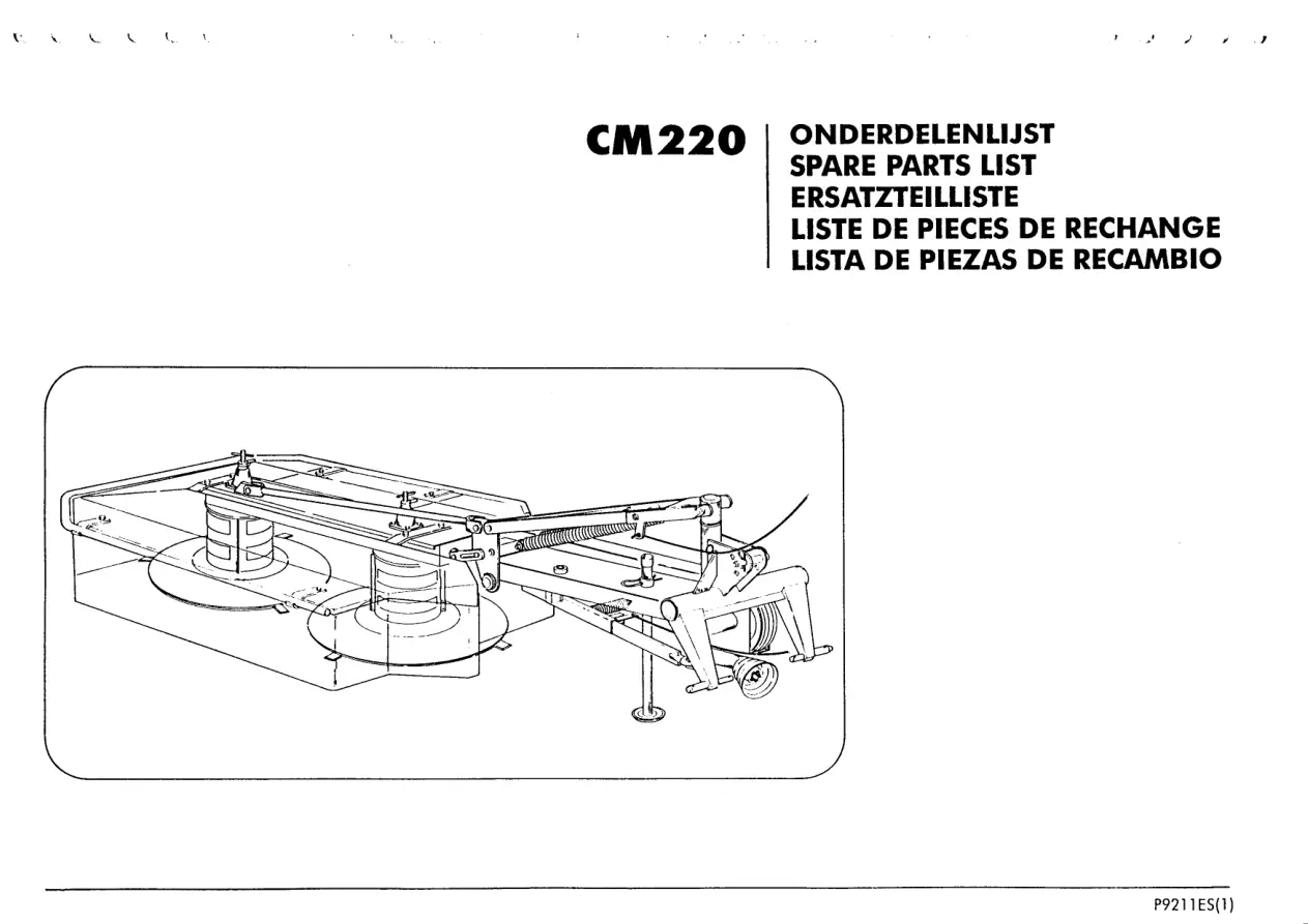 Greenland Cm220 Mower Parts Manual