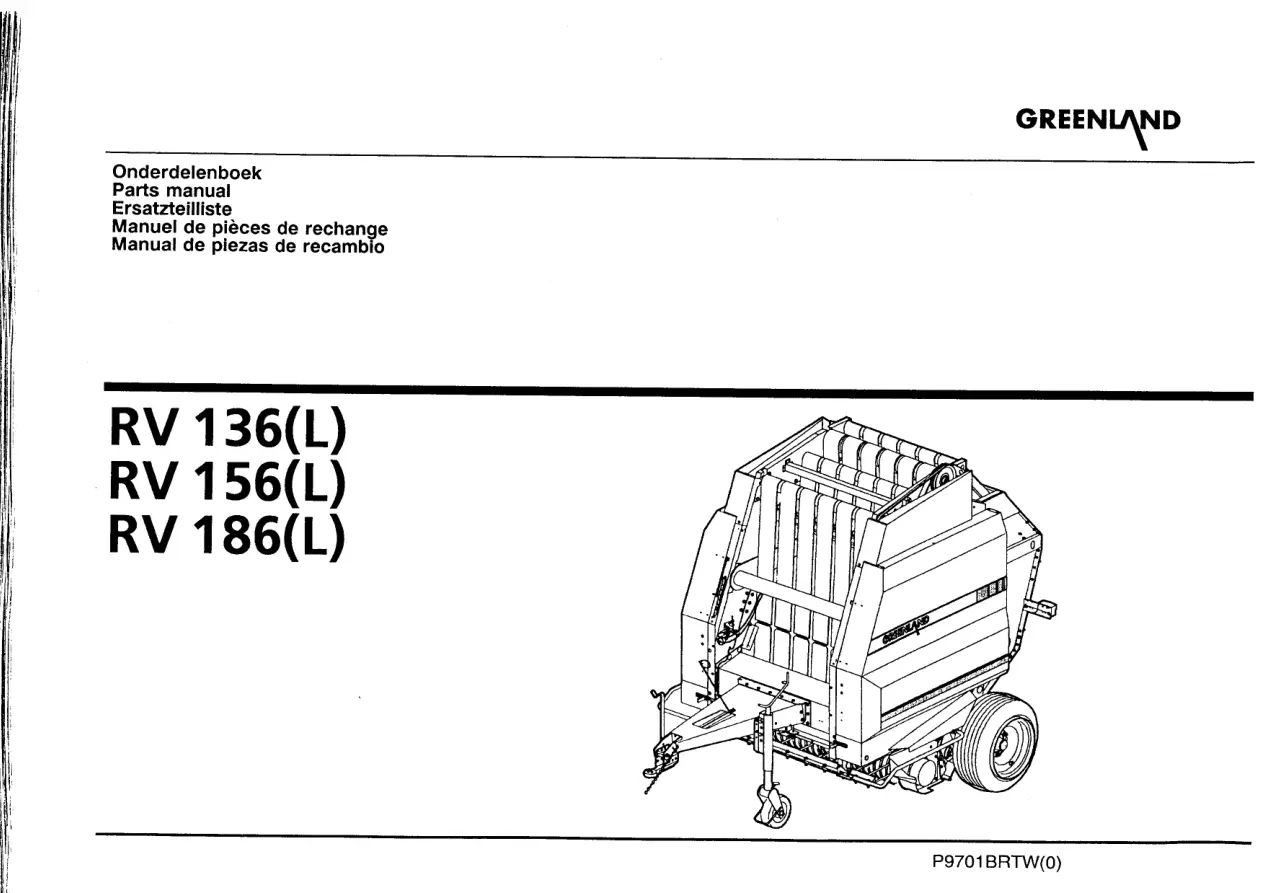 Greenland Rv136 Rv156 Rv186 Parts Manual