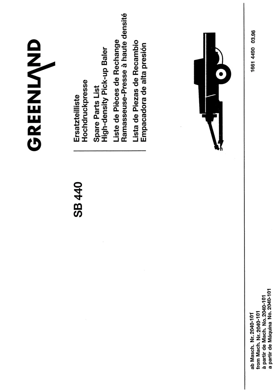 Greenland Sb440 Parts Manual