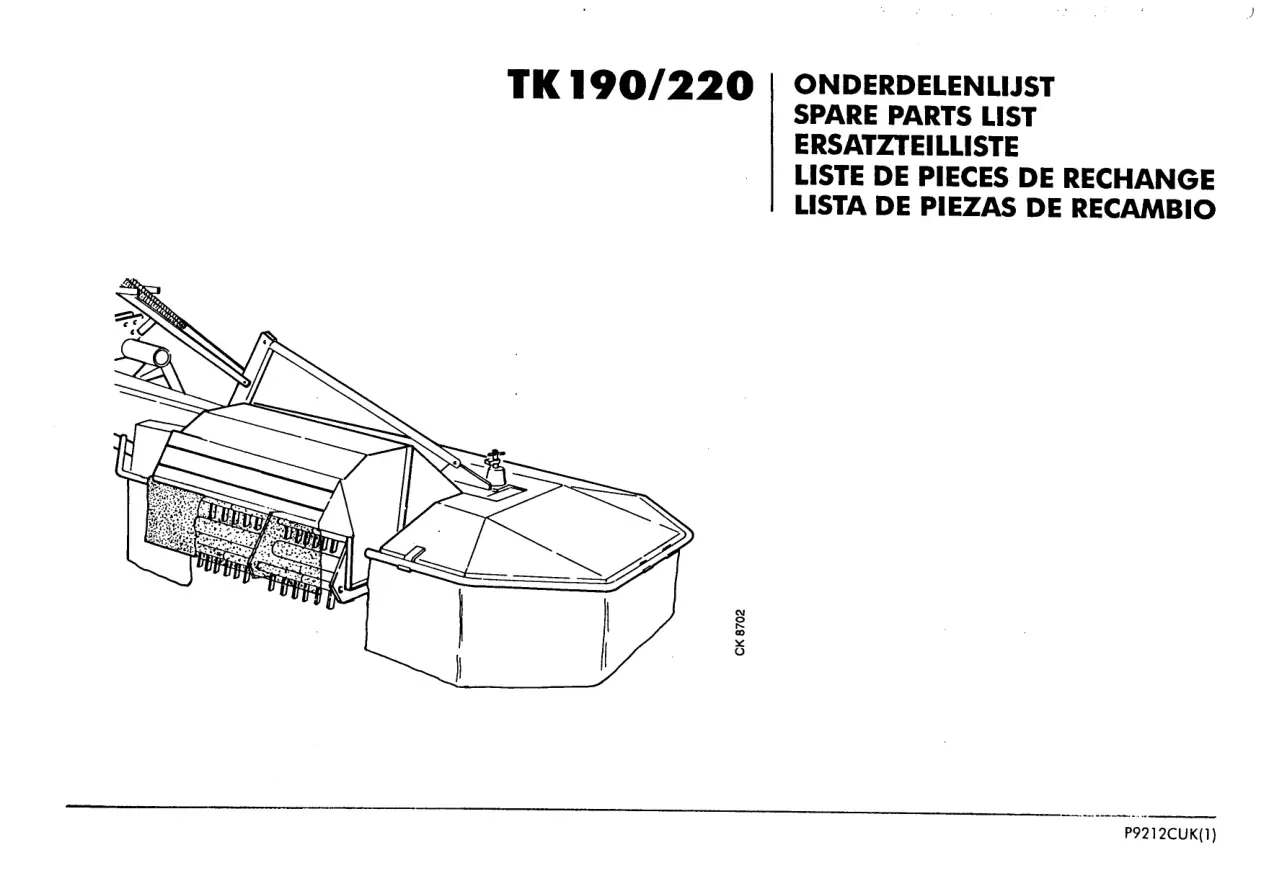 Greenland Tk190 Tk220 Parts Manual