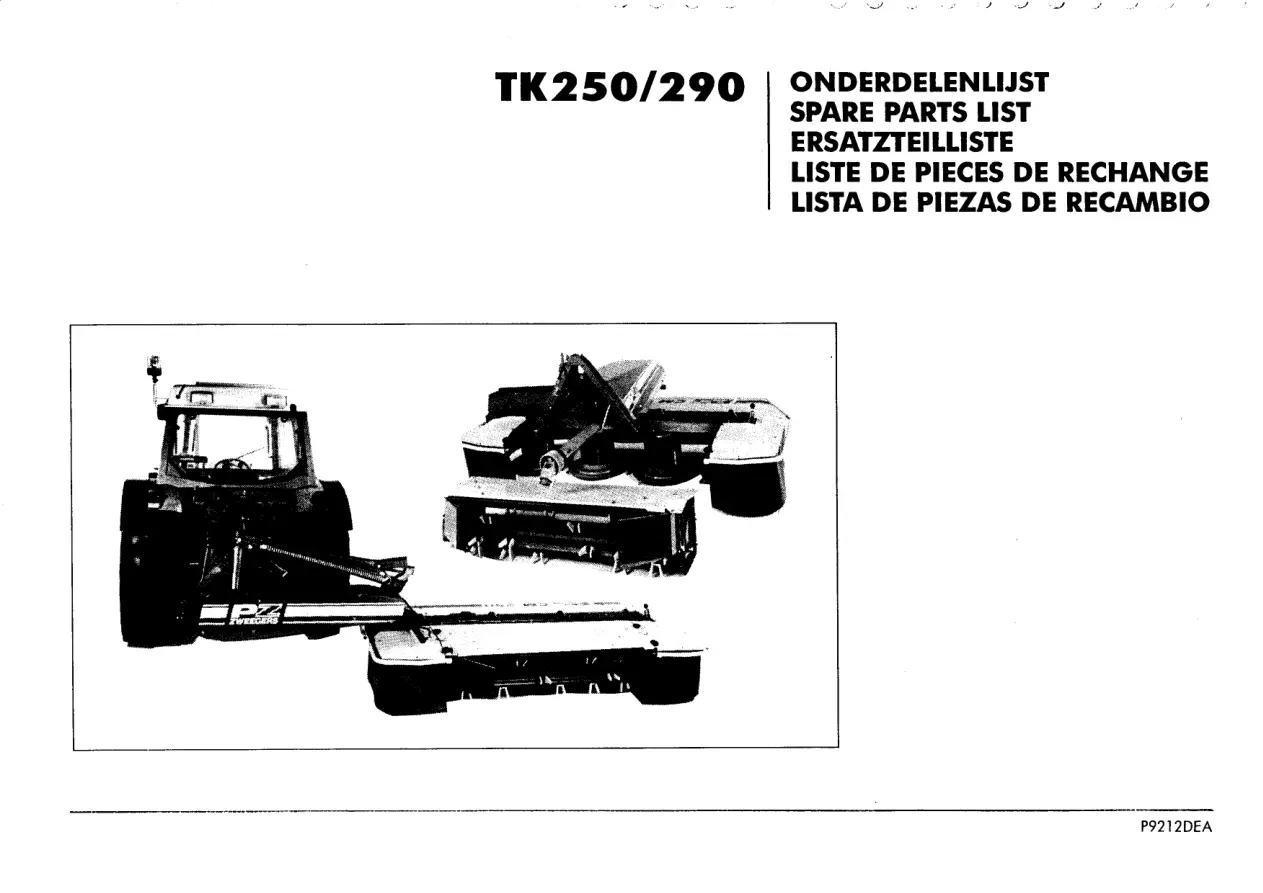 Greenland Tk250 Tk290 Parts Manual