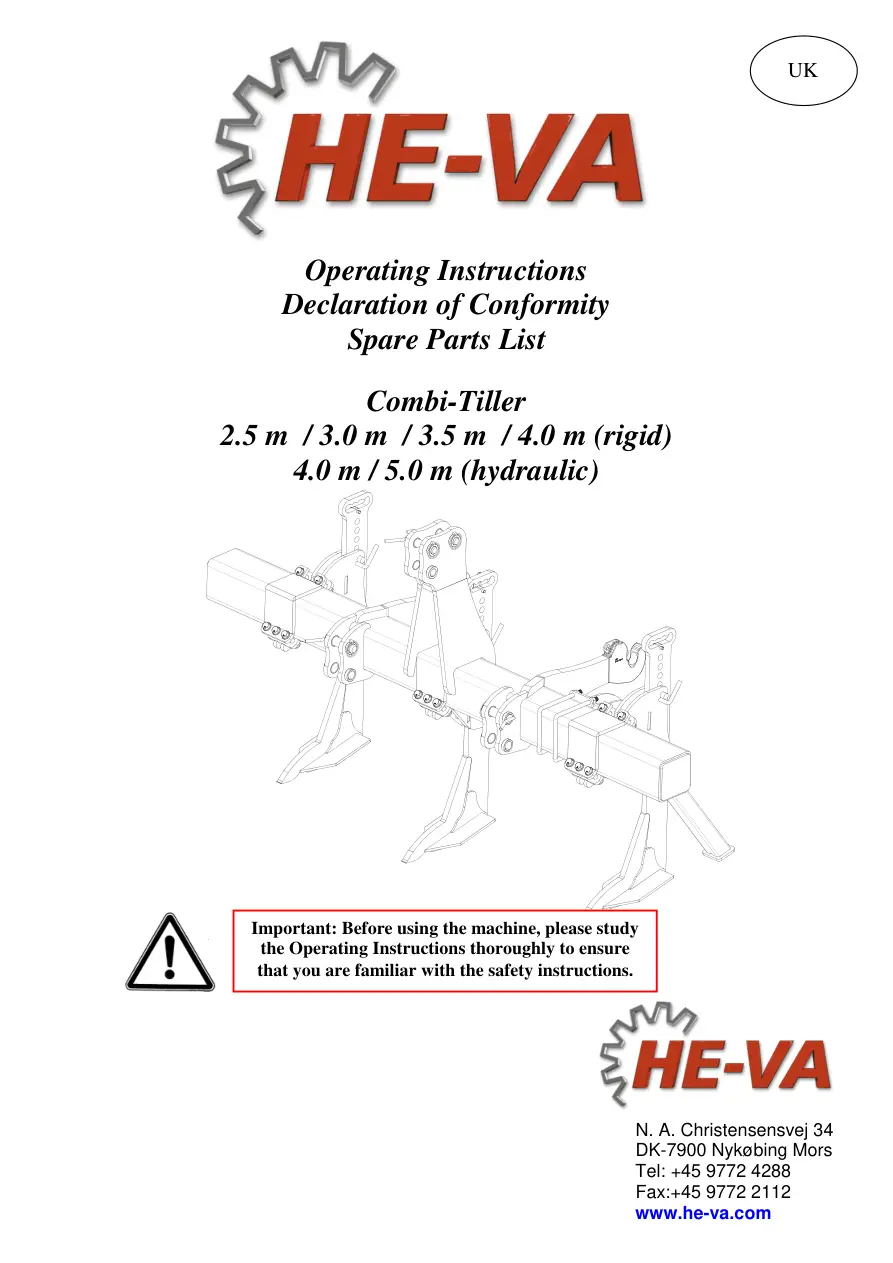 HE-VA He Va 2.5 3.0 3.5 4.0 5.0M Parts Manual