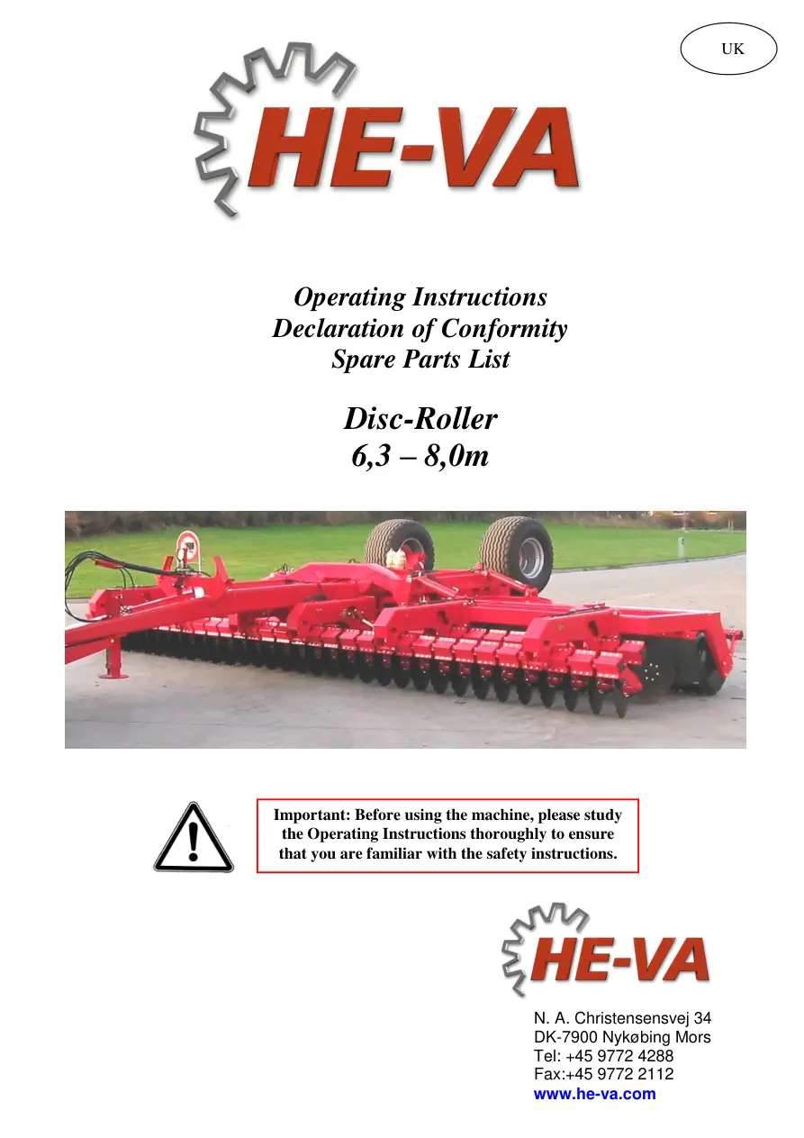 HE-VA He Va Disc Parts Manual