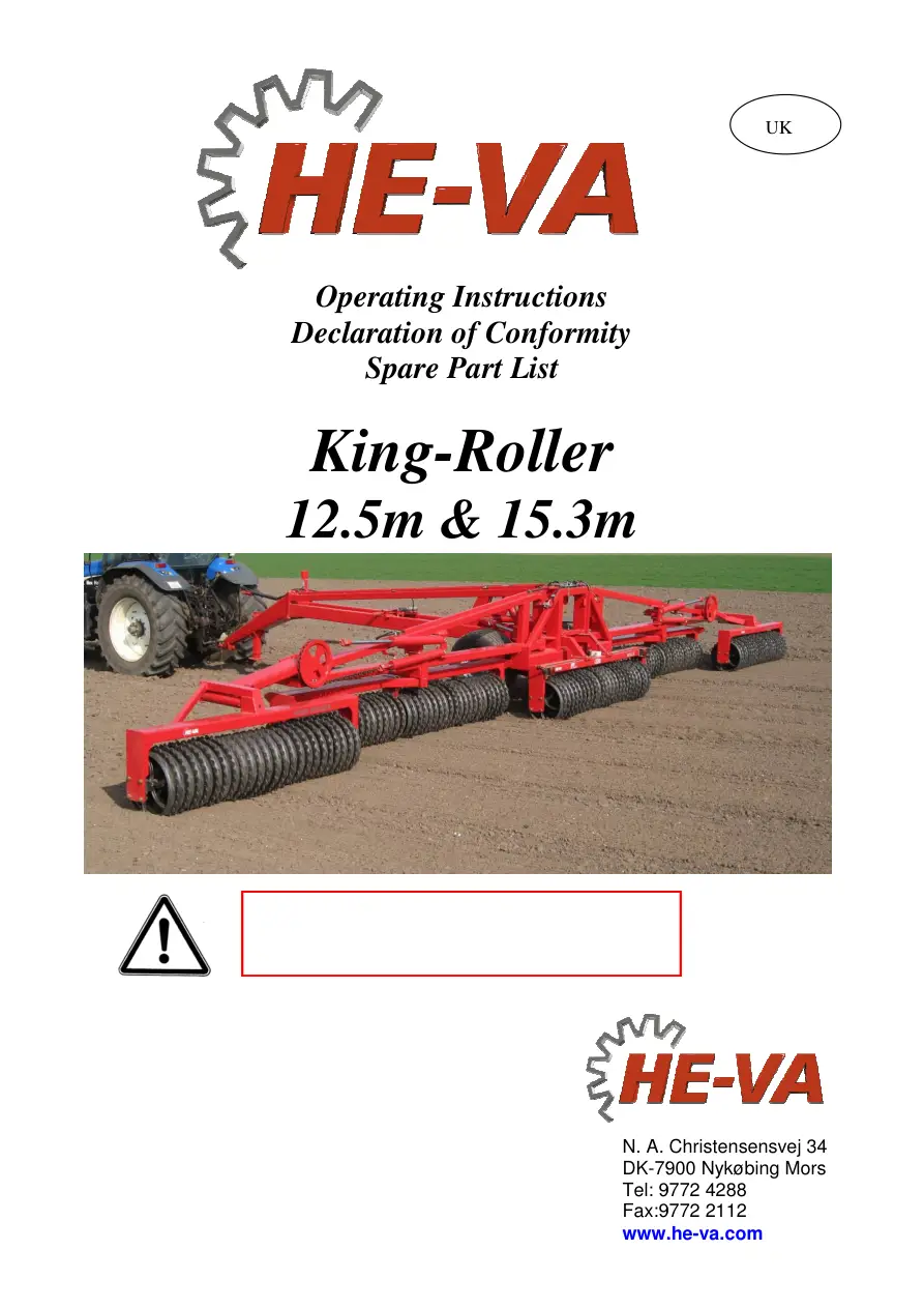 HE-VA He Va King 12.5 15.3 Parts Manual