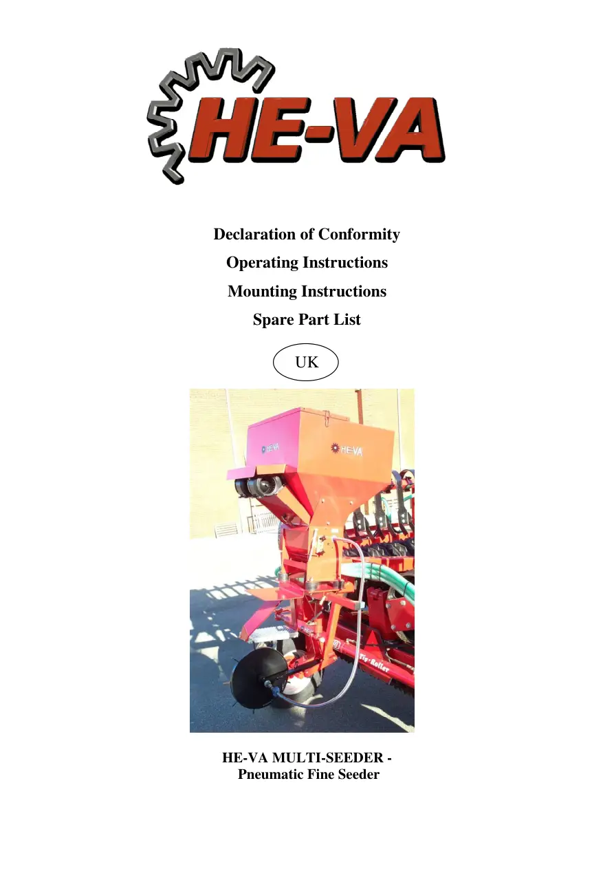 HE-VA He Va Parts Manual