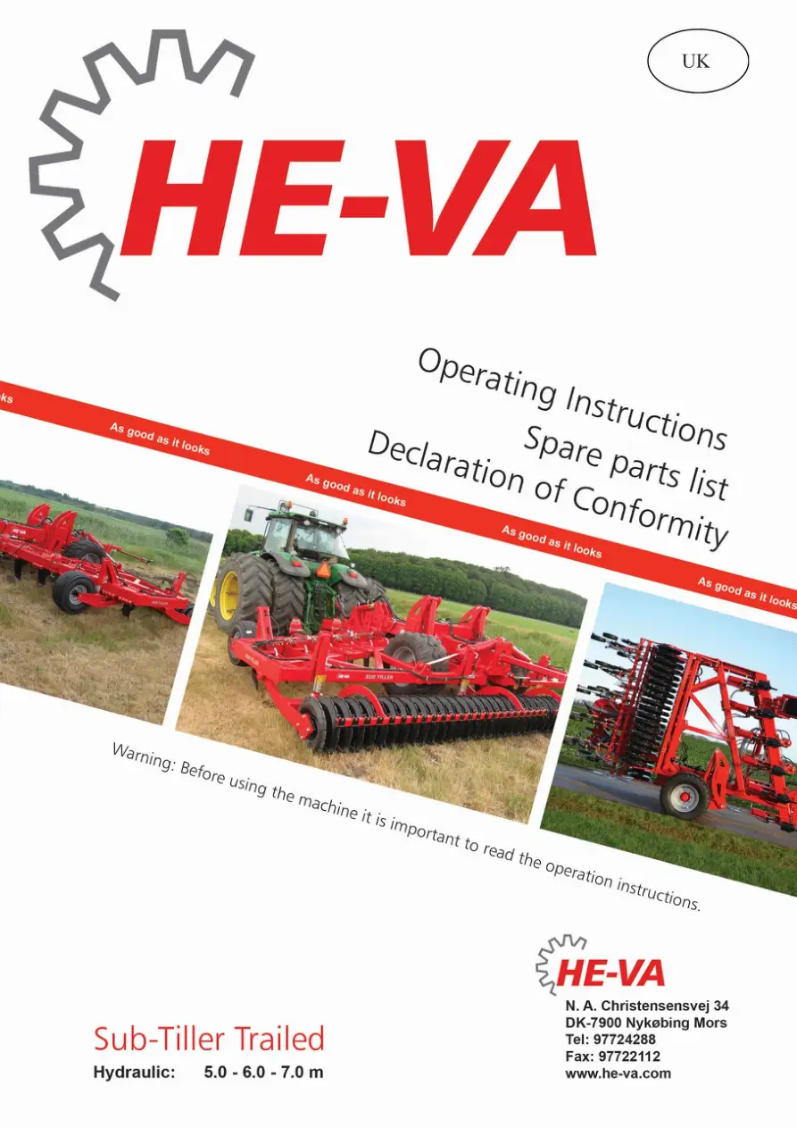 HE-VA He Va 5.0 6.0 7.0 Parts Manual