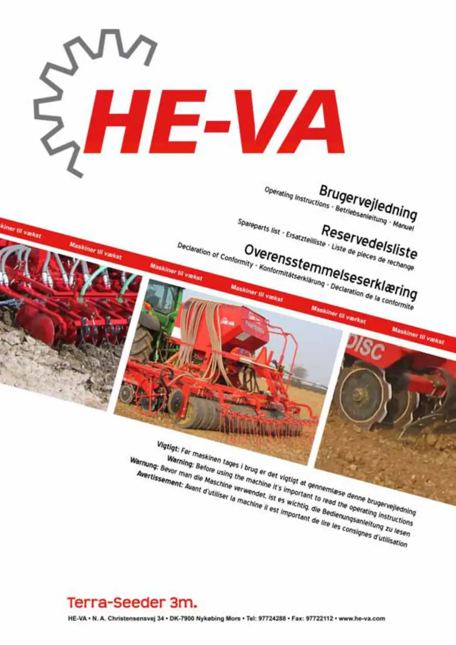 HE-VA He Va Terra 3.0 Parts Manual