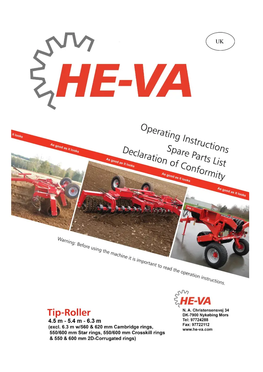 HE-VA He Va 4.5 5.4 6.3 Parts Manual