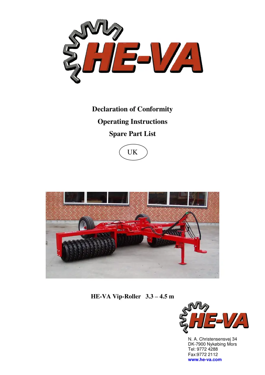 HE-VA He Va Vip 3.3 4.5 Parts Manual