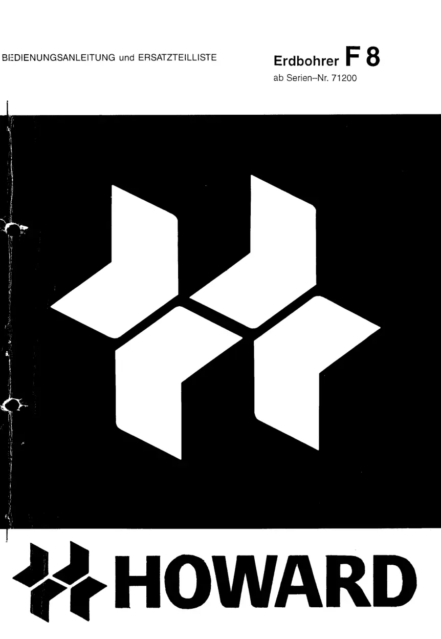 Howard Erdbohrer F8 Parts Manual