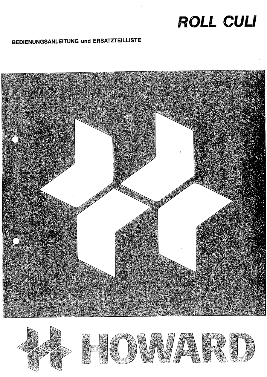 Howard Roll Culi Parts Manual
