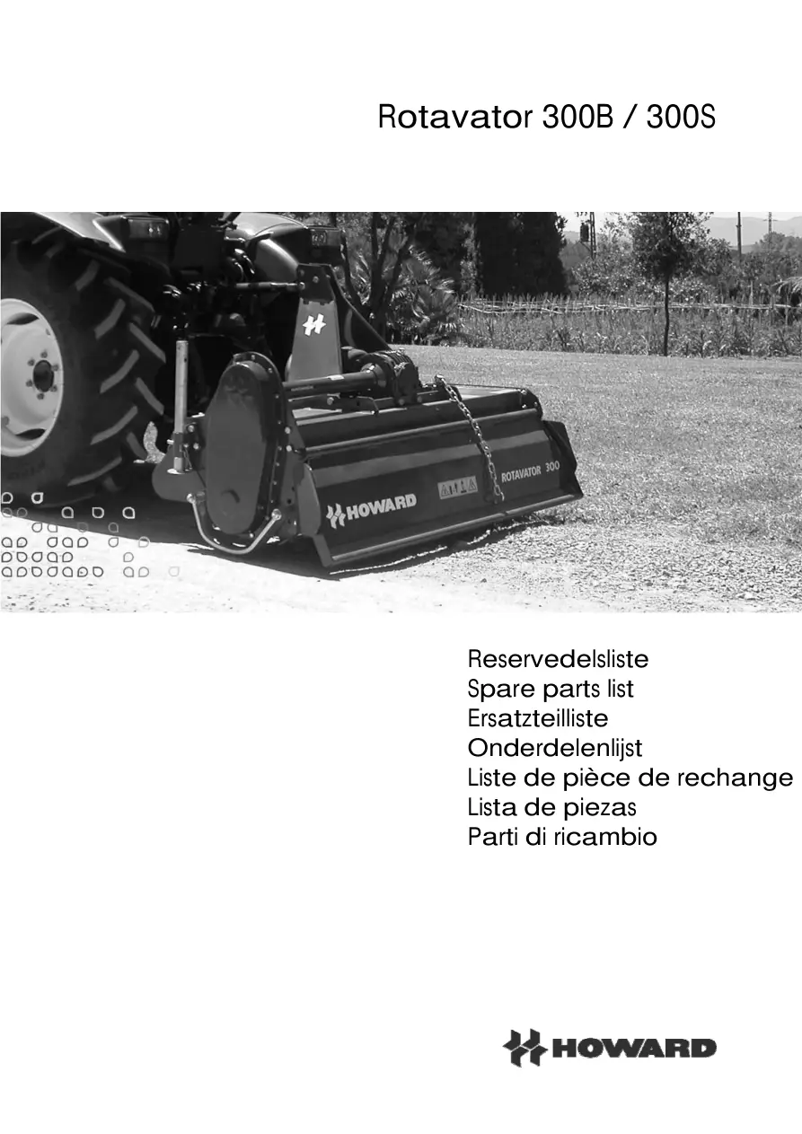 Howard Rotavator R300B R300S Parts Manual