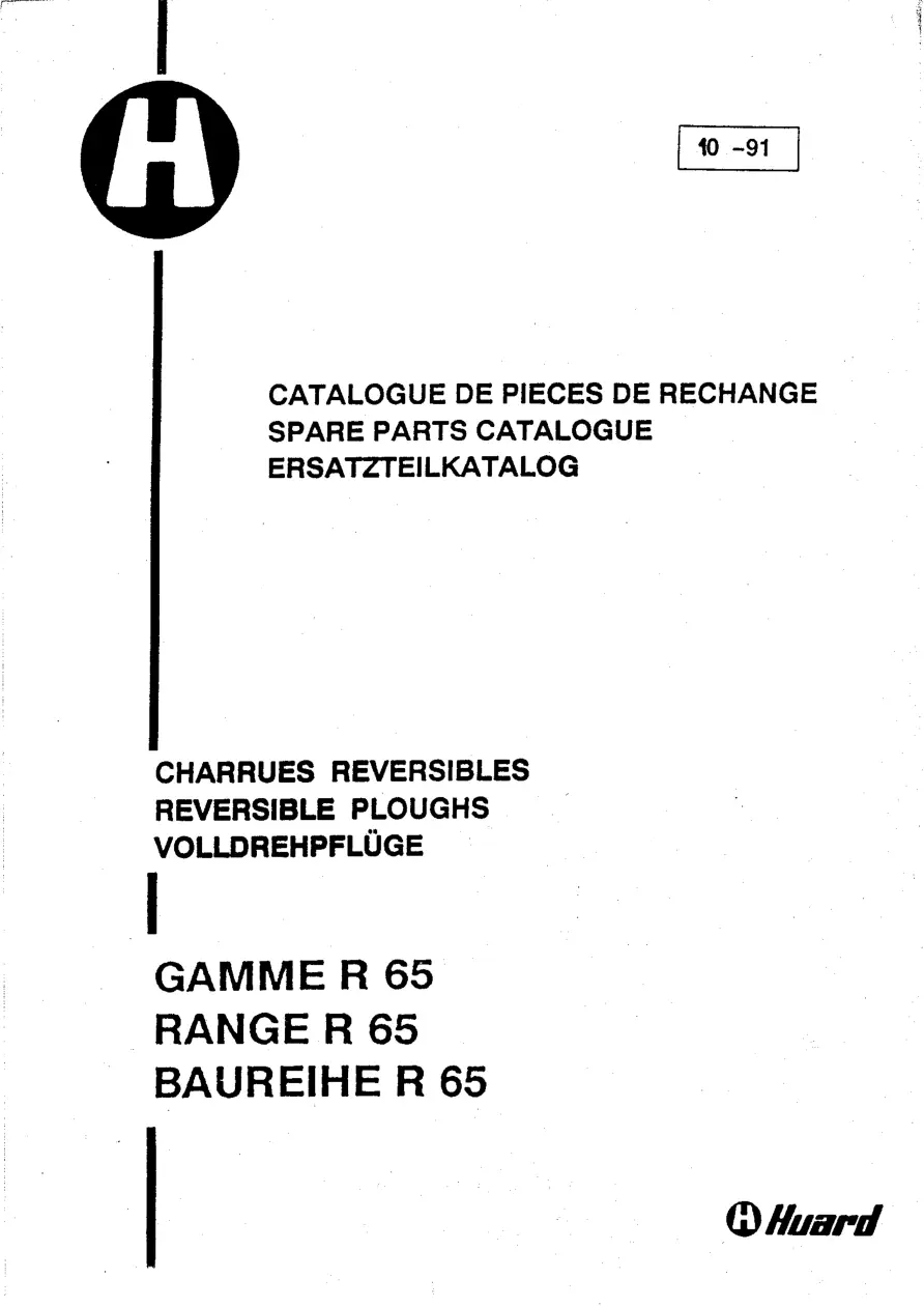 Huard R65 Parts Manual