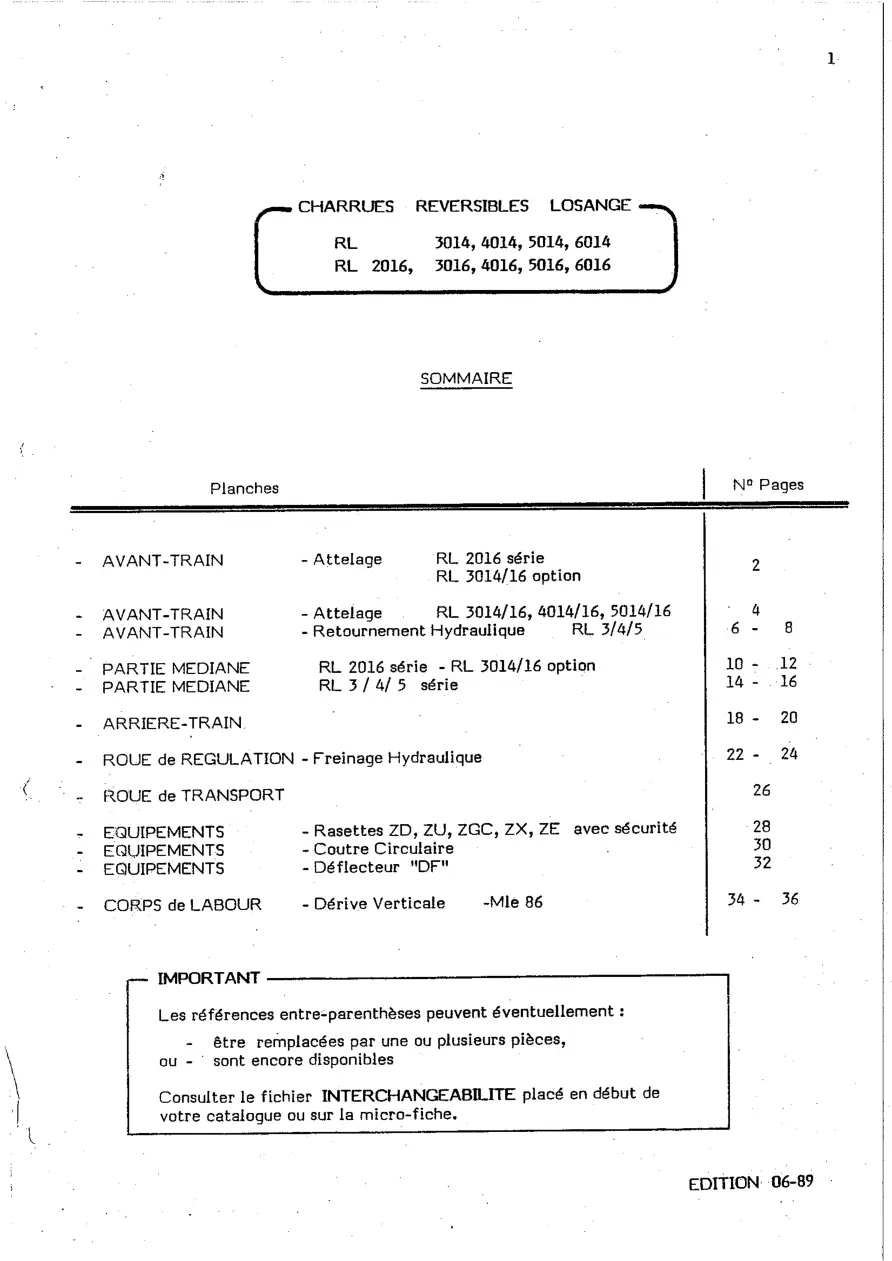 Huard Rl Parts Manual