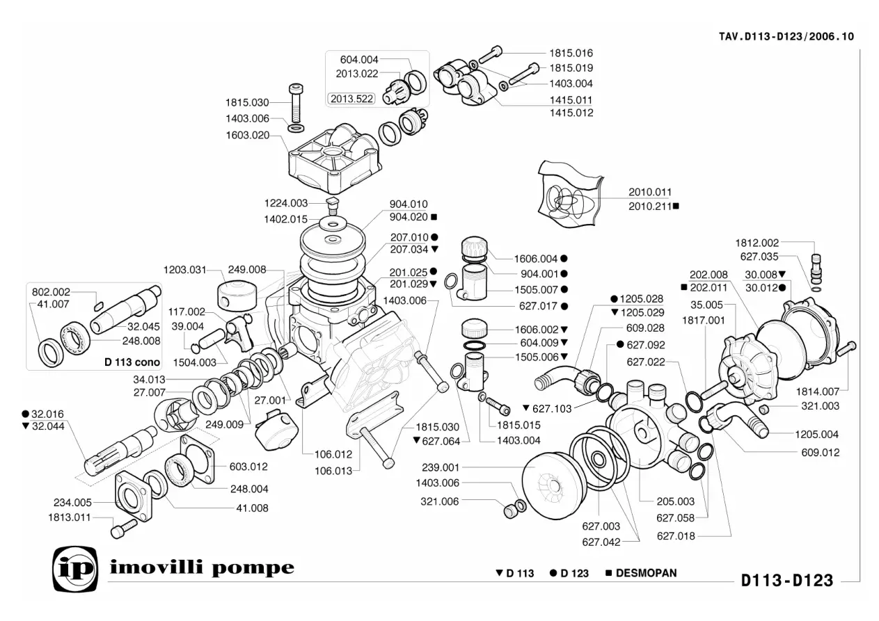 Imovilli D113 D123 Parts Manual