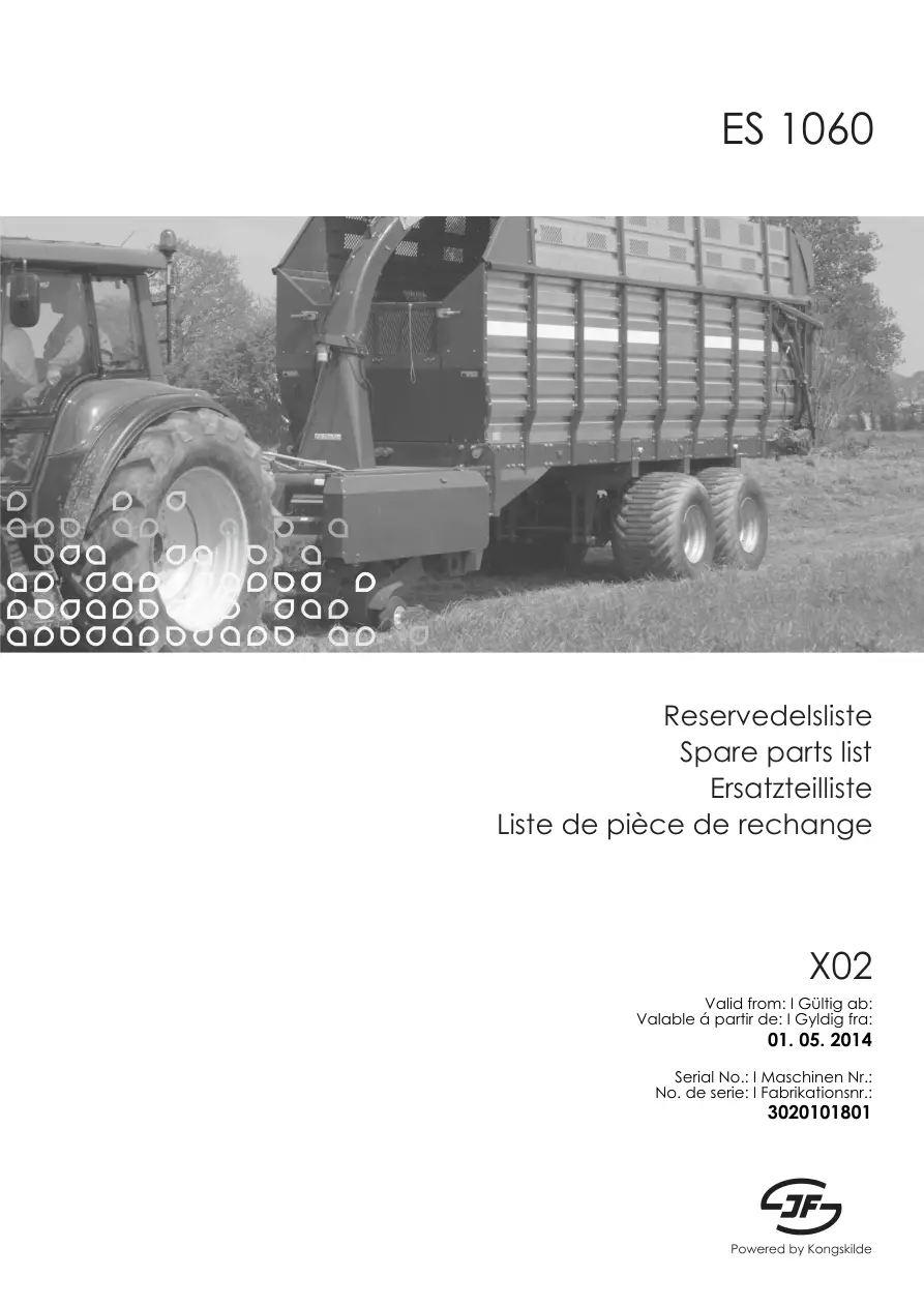JF Stoll Es 1060 Parts Manual