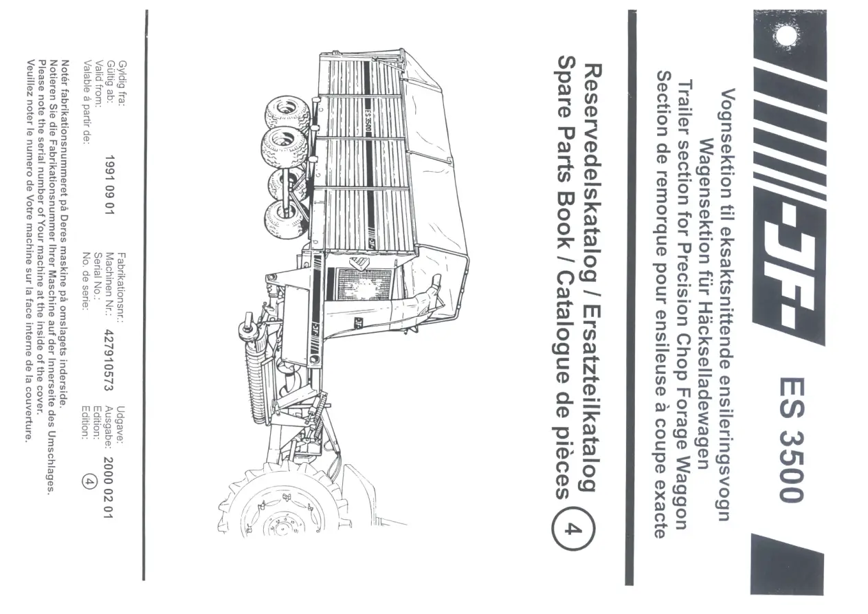 JF Stoll Es 3500 Parts Manual