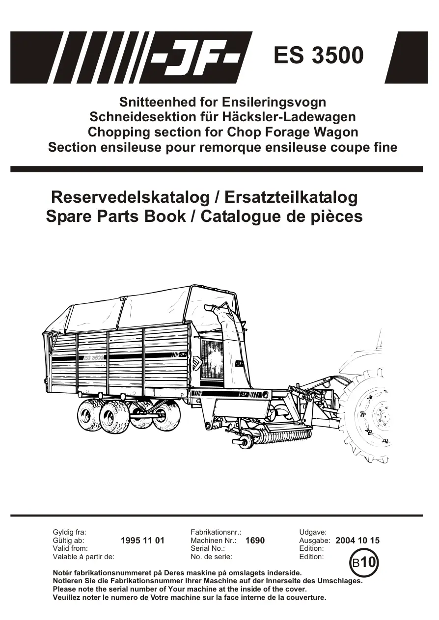 JF Stoll Es 3500 Sn Parts Manual