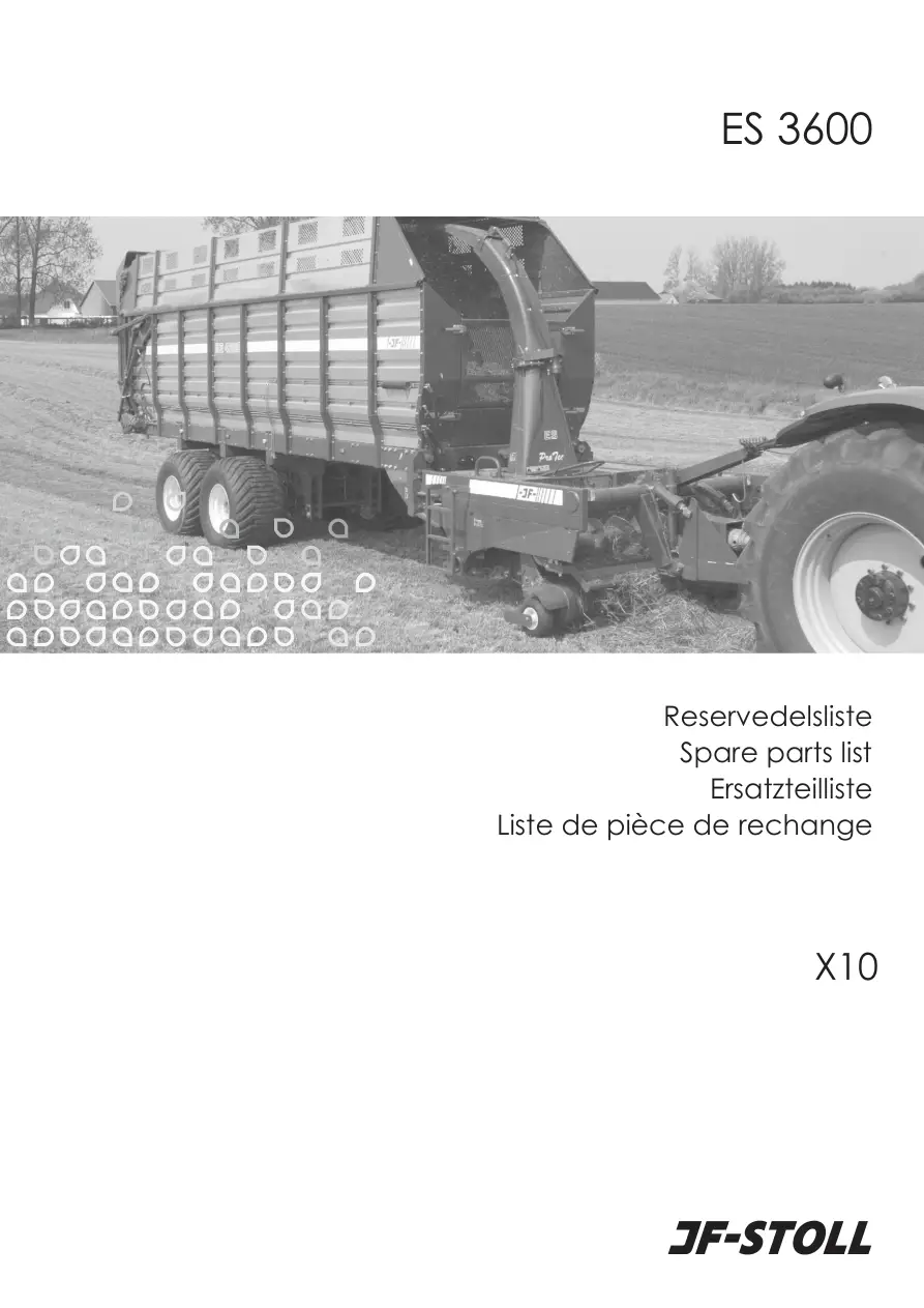 JF Stoll Es 3600 Parts Manual