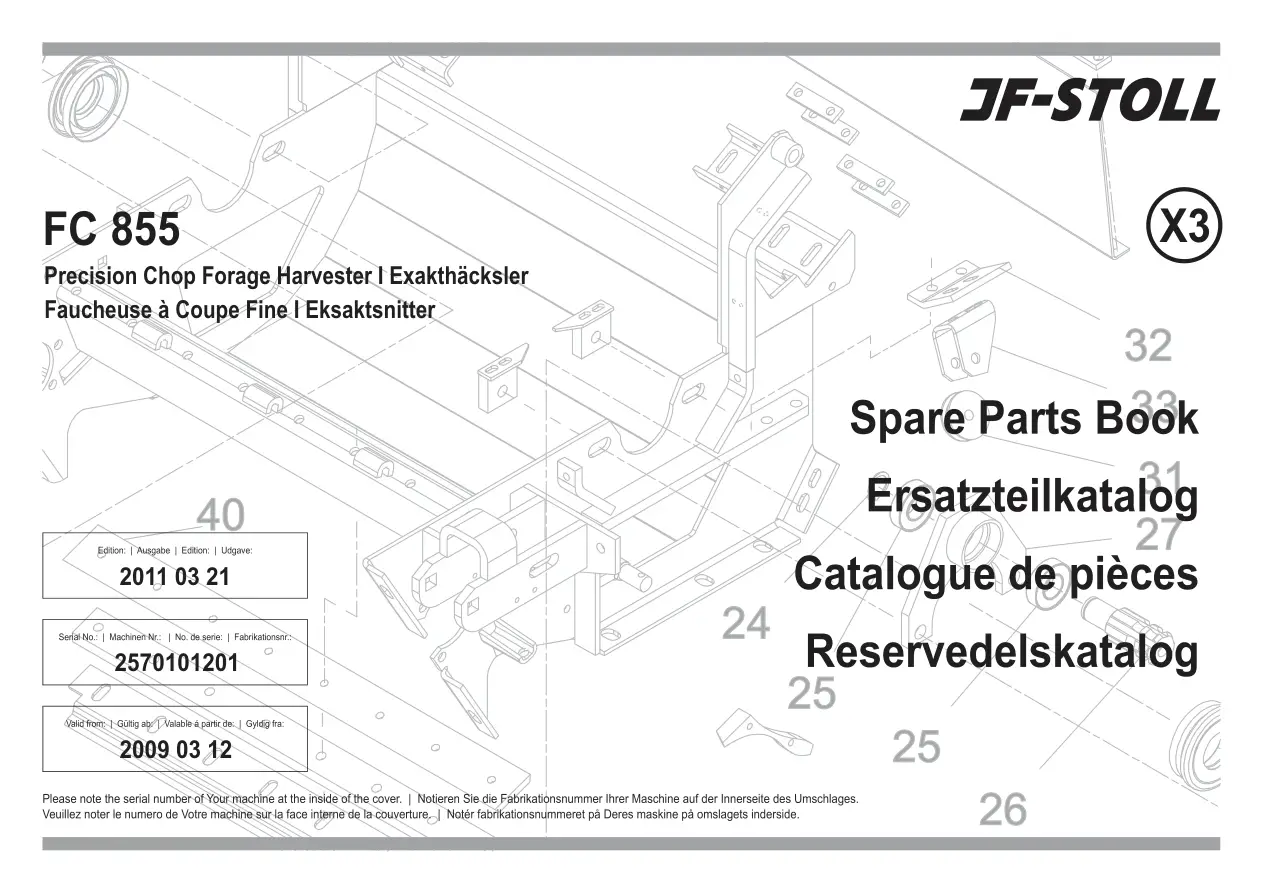 JF Stoll Fc 855 Parts Manual