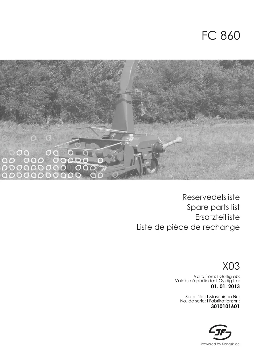 JF Stoll Fc 860 Parts Manual