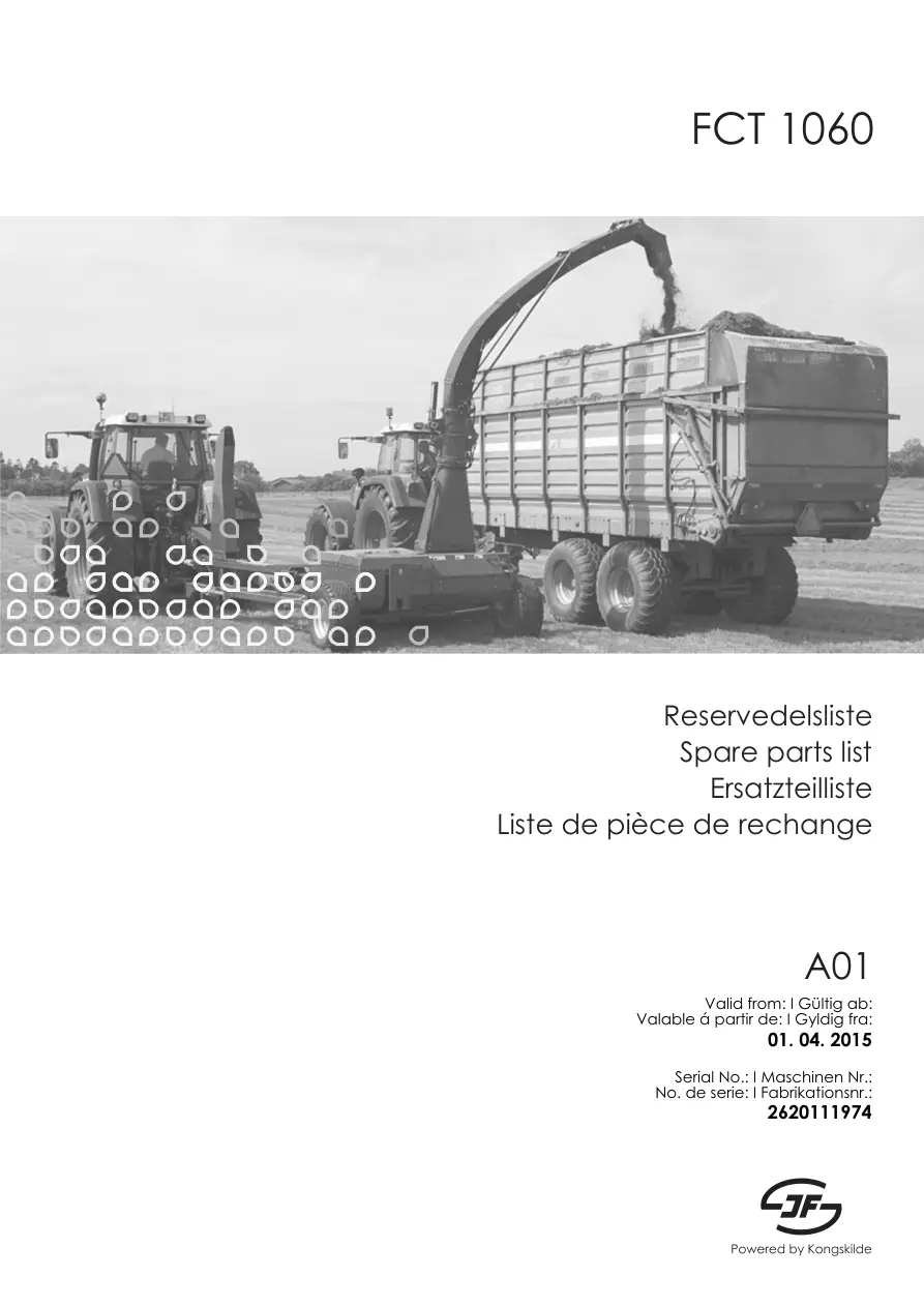JF Stoll Fct 1060 2015 2015 Parts Manual