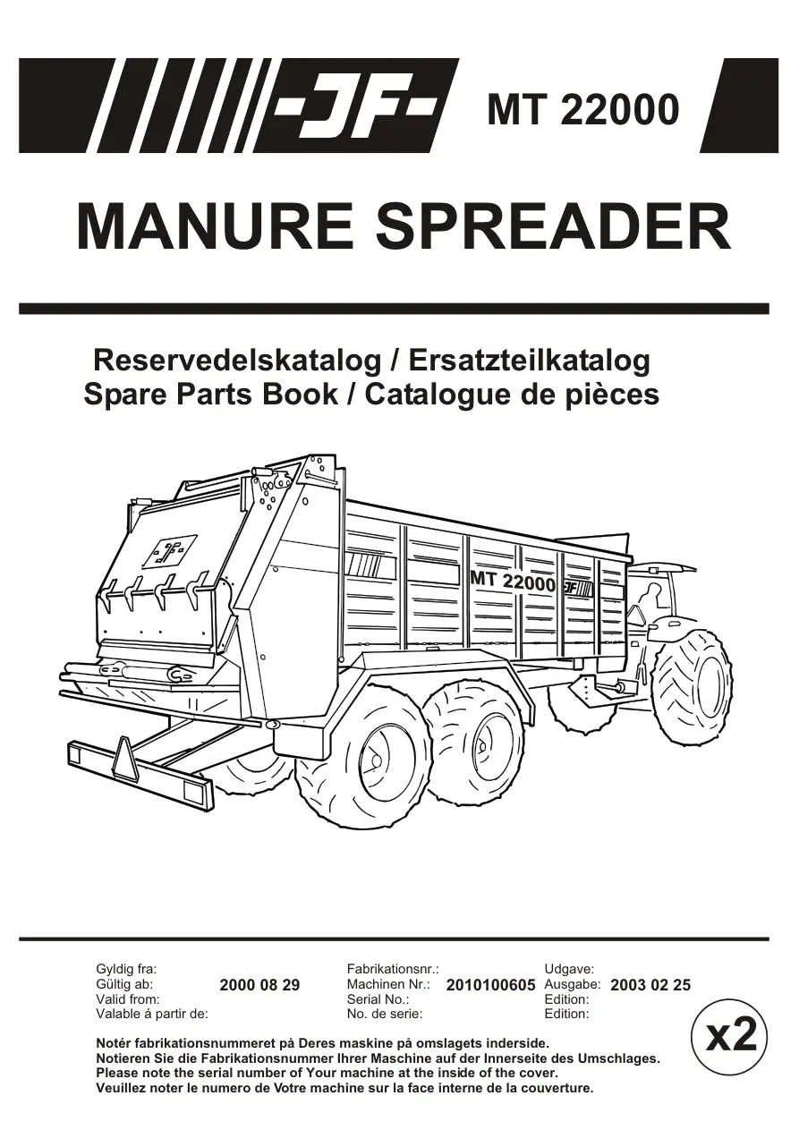 JF Stoll Mt 22000 Parts Manual