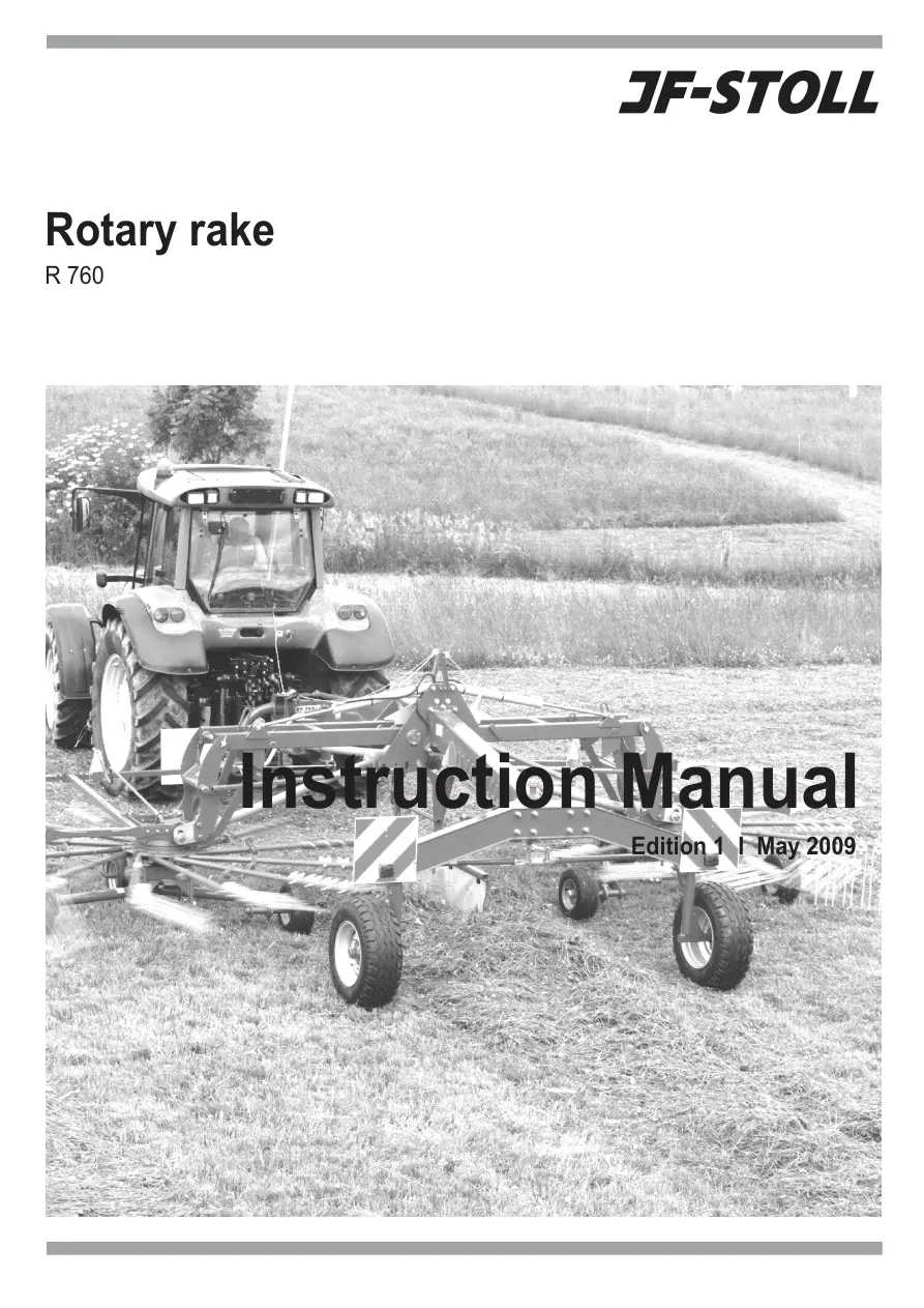JF Stoll R 760 Operators Manual